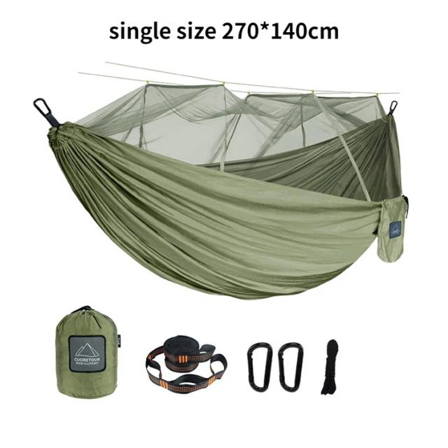 Rede Mosquiteiro Portátil para Camping: Ideal para Viagens, Ao Ar Livre e Uso Individual ou Duplo