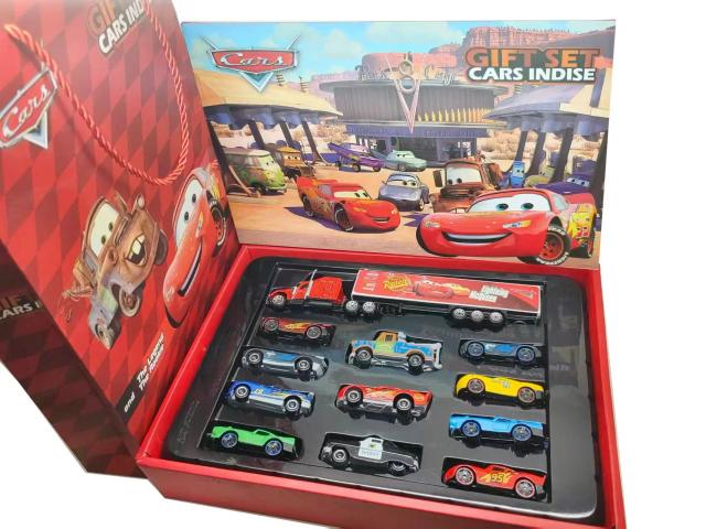 Disney Pixar Carros 12 Pçs Caixa de Presente Metal Diecast Relâmpago McQueen Modelo Carro Brinquedo