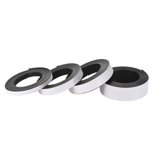 Fita Magnética Autoadesiva Flexível de Borracha para Artesanato - Larguras de 10mm, 15mm, 20mm e 30mm