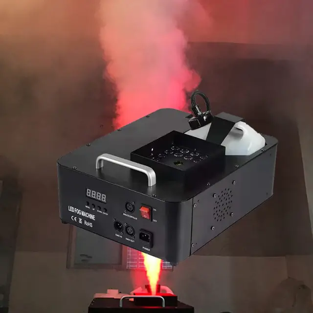 Máquina de Fumaça 3 em 1 para DJ - Alta Potência, LED RGB 1500W, Controle Remoto e DMX, Ideal para Festas e Casamentos
