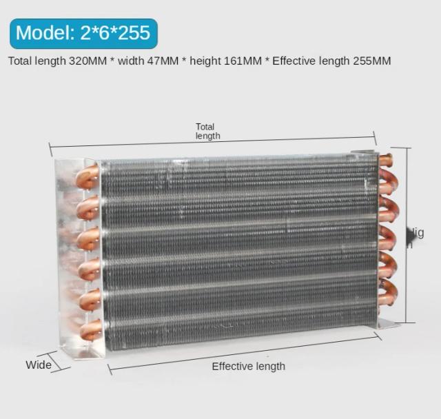 Condensador de Congelador: Refrigerador Compacto com Tubo de Cobre e Alumínio para Eficiente Dissipação de Calor em Água de Refrigeração