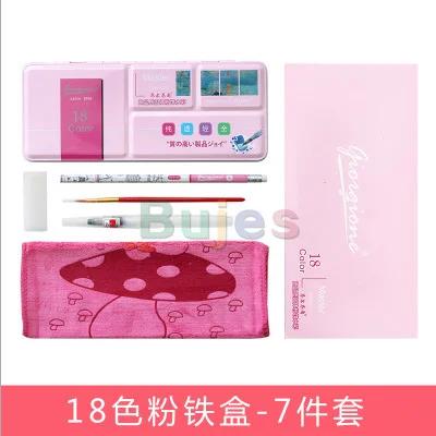 Conjunto Completo de Tintas Aquarela Coloridas com 18, 24 e 36 Cores - Ideal para Arte Escolar Profissional