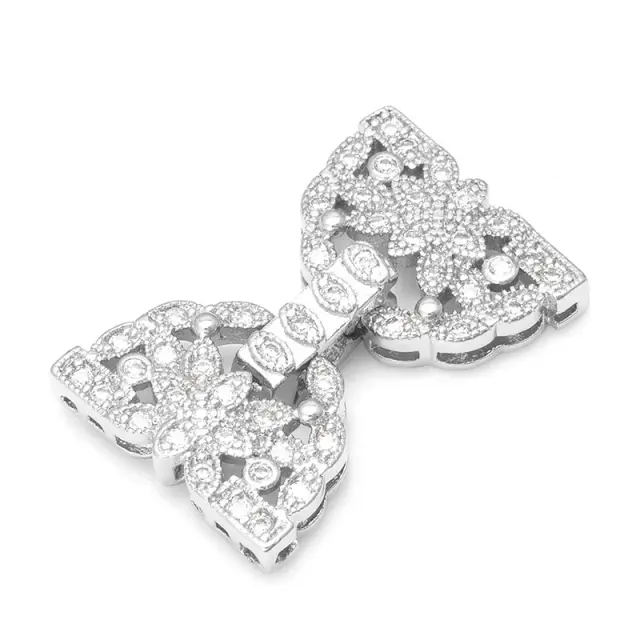 Fechos de Cobre de 23x15mm para Jóias: Acessórios DIY para Colares de Pérolas e Pulseiras com Cúbicos de Zircônia
