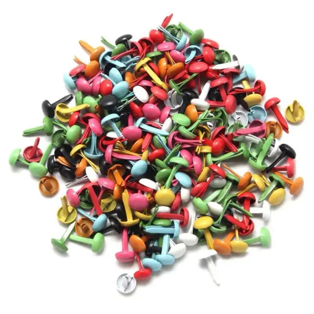 Mini Prendedores Parisienses Multicoloridos para Scrapbooking - Conjunto com 200 Peças de Estamparia DIY 4,5x8mm