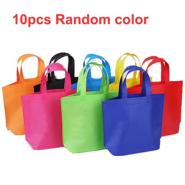 Conjunto de 10 Bolsas Multiuso para Presentes e Lembrancinhas de Festa Infantil - Inclui Pano de Natal e Bolsa de Brinquedos
