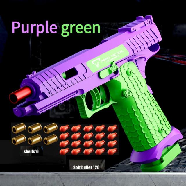 Pistola Automática de Brinquedo com Ejeção, Blaster de Foam EVA para Crianças, Ideal para Jogos ao Ar Livre e Presentes Infantis