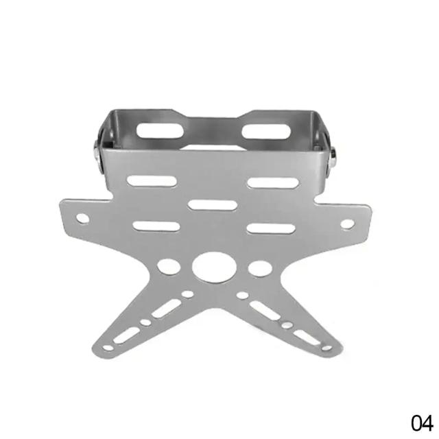 Suporte de Montagem Ajustável para Placas de Veículo em Alumínio Universal - Acessório Ideal para Motos e Registro de Placas