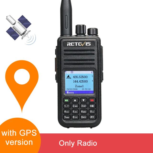 Retevis RT3S Rádio de Comunicação DMR Digital Longo Alcance 5W GPS Opcional