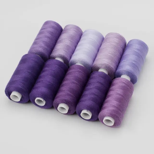 Linha de Costura Poliéster 402 10 Rolos 400 Jardas