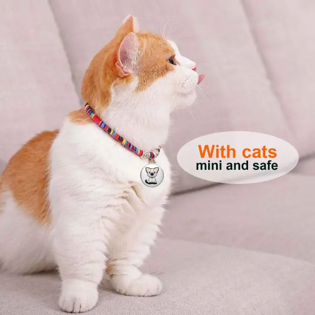 Localizador de Pets à Prova d'Água, Mini Rastreador GPS com Bluetooth, Coleira Antiperda para Gatos e Cães