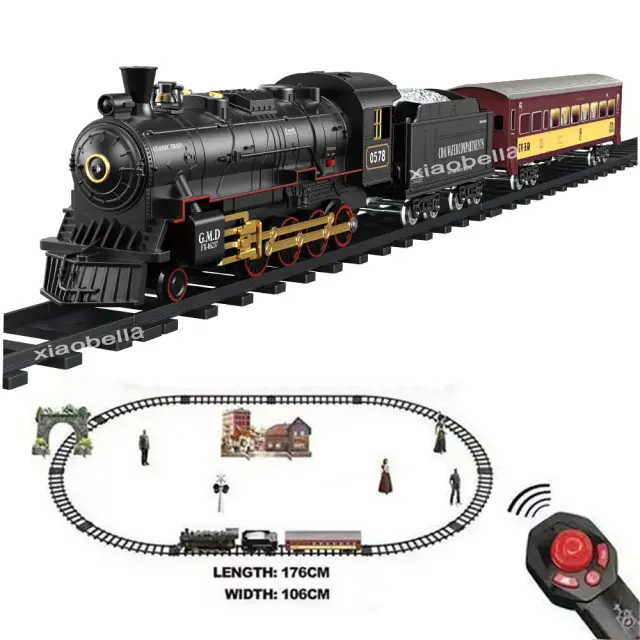 Treno RC Brinquedos Trem de Controle Remoto Vapor Elétrico Stepless Controle Velocidade Fumar Trem Brinquedos das Crianças