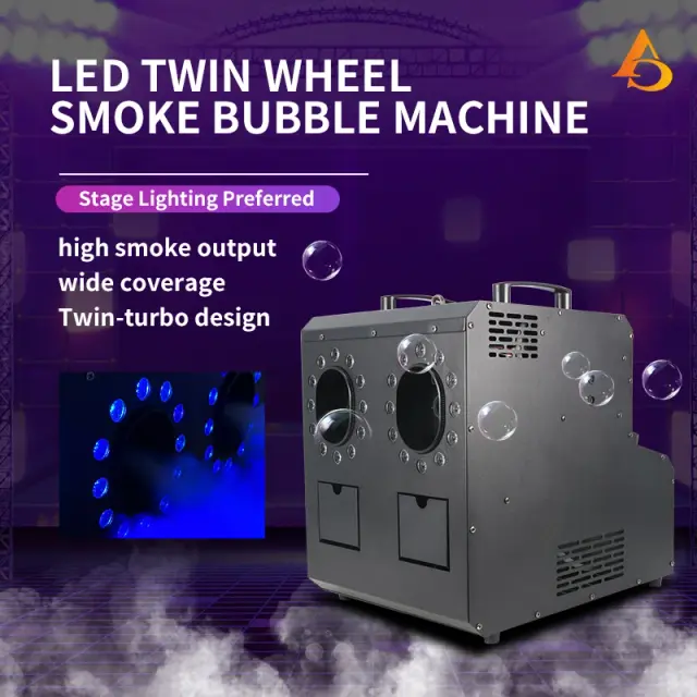 Máquina de Névoa de Bolhas LED 1500W DMX com Controle Remoto e Luzes RGBW para Eventos de Palco