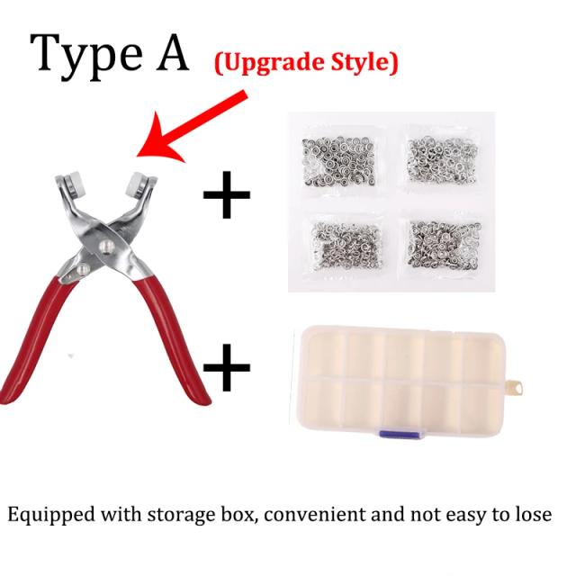 Alicate de Metal para DIY: Kit Completo de Ferramentas de Artesanato com Botões de Costura e 400 a 1200 Pcs para Sacolas e Roupas