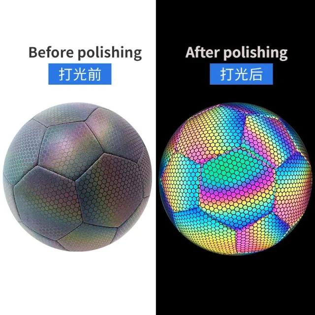 Bola de Futebol Holográfica Reflexiva para Treinamento ao Ar Livre - Tamanho 5, Entretenimento Esportivo para Adultos