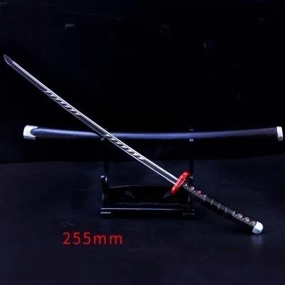 Espada Katana de 255mm - Modelo Japonês para Cosplay de Anime, Acessório de Batalha em Metal para Coleção e Decoração Infantil