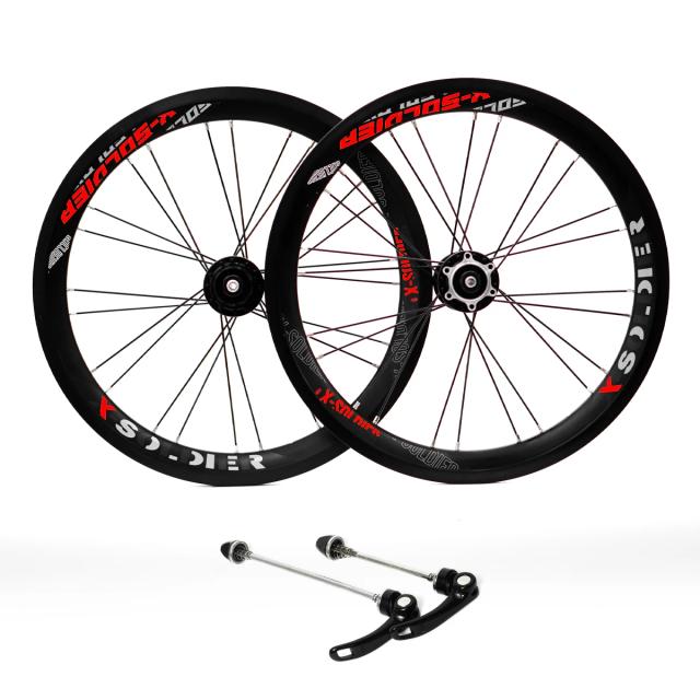 CNC Conjunto de Rodas de Bicicleta Dobrável 349 Polegadas Disco/V Freio 8-11 Velocidades