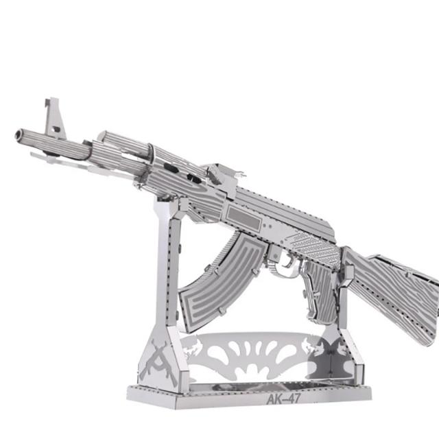 Quebra-cabeça 3D de Metal para Montar: Modelo DIY AK47 para Crianças