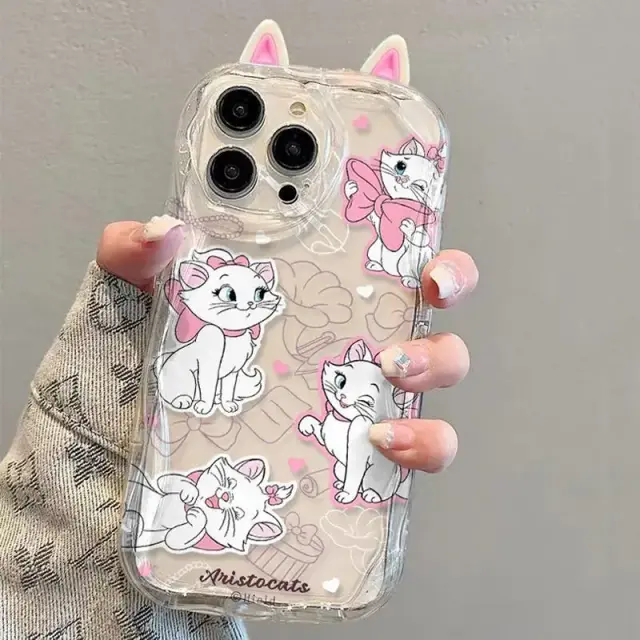 Capa Motorola Moto Edge 50 Ultra Pro G84 G75 G60 G53 G52 G35 G05 G34 G22 G30 G14 E14 E22 E13 Marie Cat Orelhas 3D