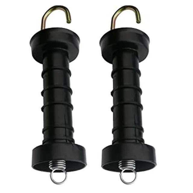 Alças de Porta com Mola para Cerca Elétrica - 2PCS para Pecuária e Jardins com Segurança para Animais Selvagens