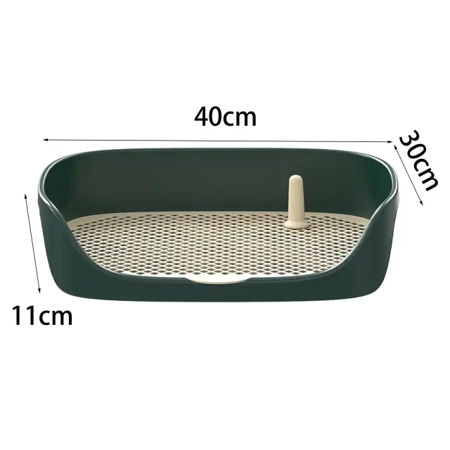 WC Portátil com Parede de Proteção para Pets, Suporte para Tapete Higienizador, Lavatório e Caixa de Areia para Cães e Gatos, Uso Interno e Externo