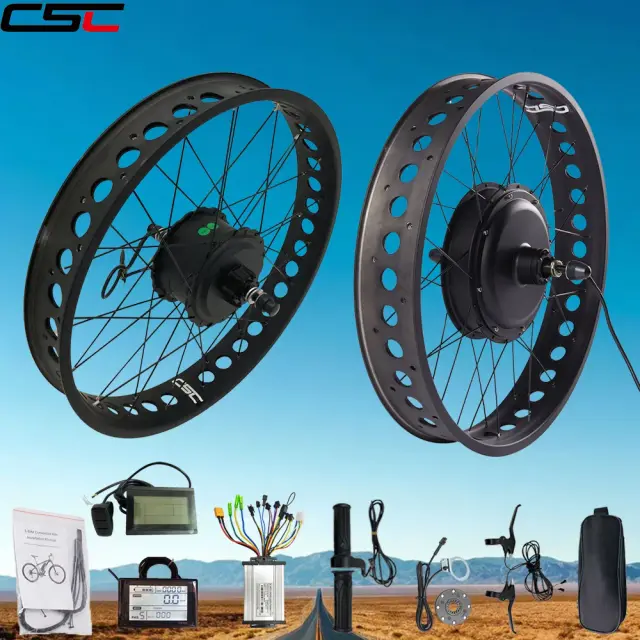 CSC Kit de Conversão de Bicicleta Elétrica Fat Bike 36V/48V Motor de Cubo 250W-1500W