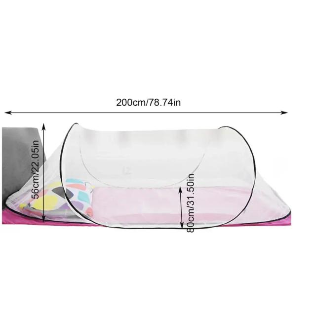 Barraca de Rede Mosquiteira Portátil Dobrável para Acampamento e Viagem 200x80cm