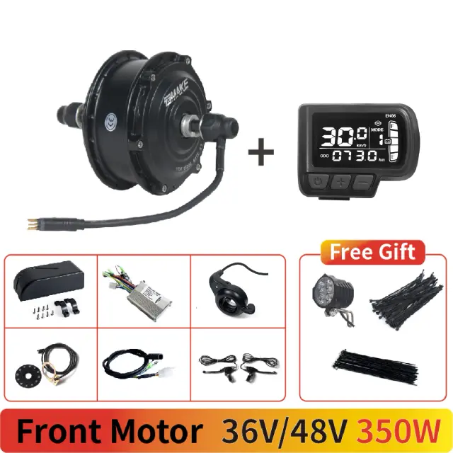 Zemake Ebike Motor Kit 36V/48V 350W/500W Alta Velocidade Sem Escova Cassete Hub