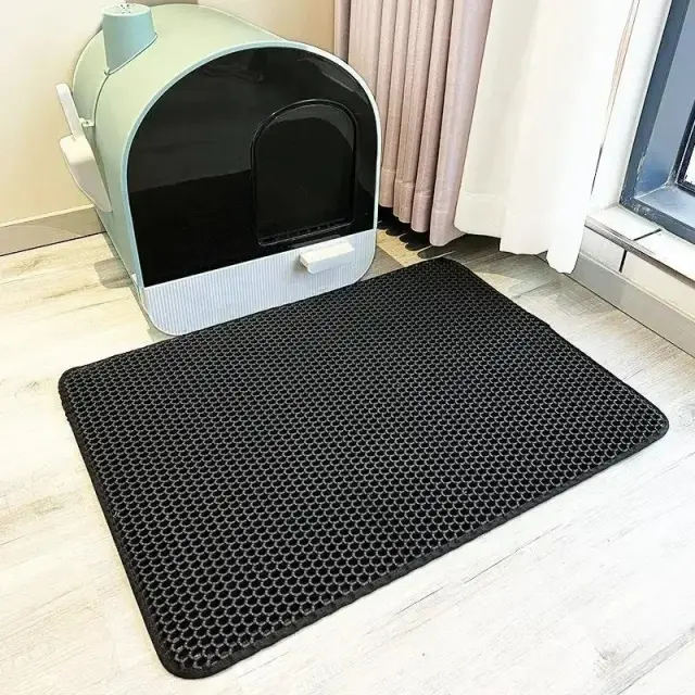 Tapete Impermeável para Gato em Dupla Camada de EVA, Antiderrapante e Lavável – A Solução Ideal para Areia e Conforto do Seu Pet