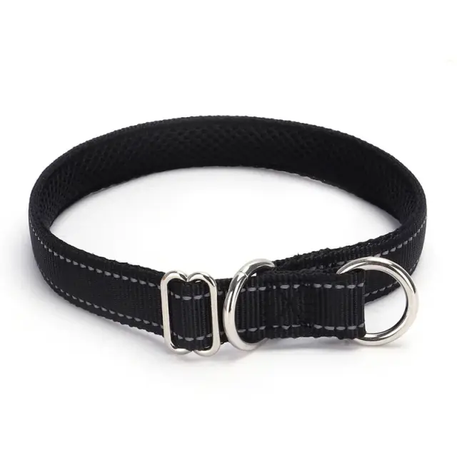Coleira Refletiva Ajustável em Neoprene Acolchoado para Cachorros Médios e Grandes com Conforto e Respiração Durante Passeios