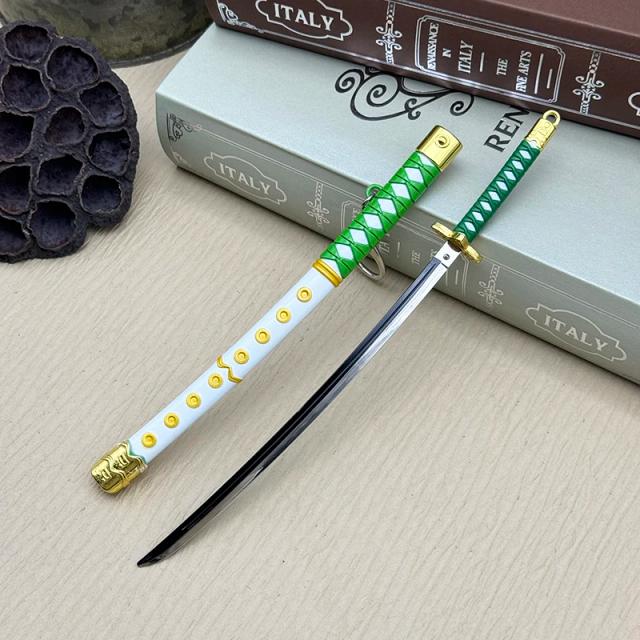 Chaveiro de Espada Samurai Shigure em Metal, Modelo Full Metal, Acessório de Anime, Decoração para Casa, Presente Artesanal, 26 cm