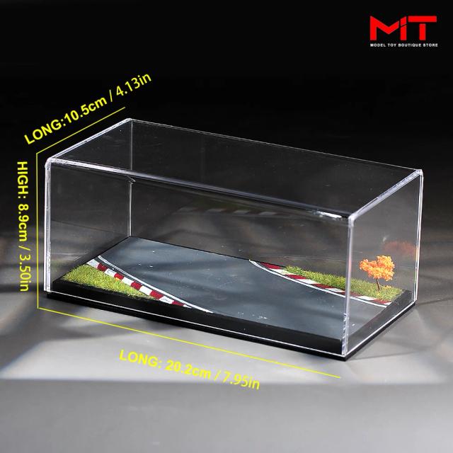 Cenário em Miniatura com Plataforma de Capa Terno e Pista de Corrida para Carros em Escala 1:64 e 1:43
