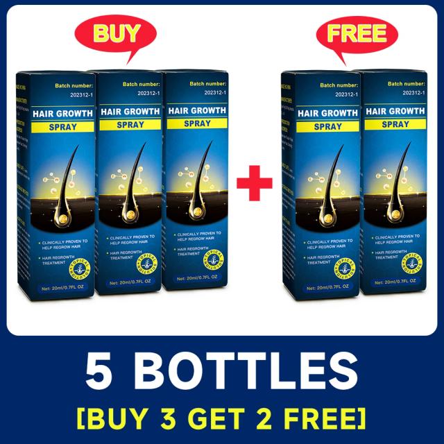 Spray Nutritivo para Crescimento Capilar: Fortalece Raízes, Previne Queda e Estimula Crescimento Rápido para Homens e Mulheres