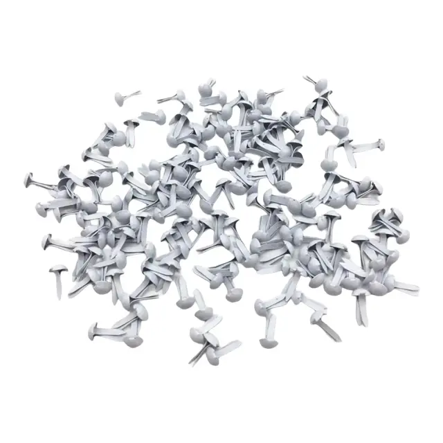 Mini tranças brancas metálicas para scrapbook: 200 prendedores artesanais decorativos para projetos de artesanato e cartões DIY
