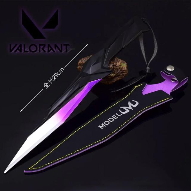 Periféricos Colecionáveis de Valorant: Arma Singularity e Faca Katana em Brinquedos Artesanais de 30cm