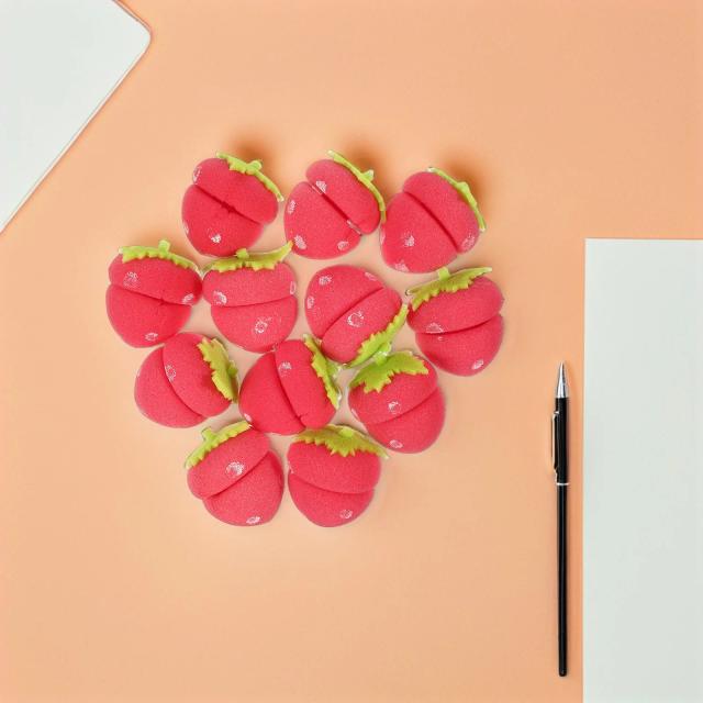 Modeladores de Cabelo de Morango 18 Peças - Cachos Sem Calor Durante a Noite