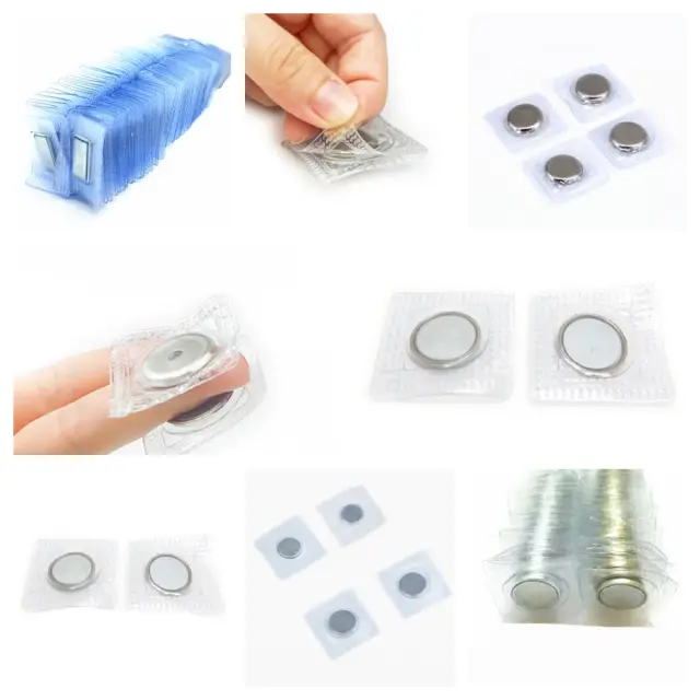 Botões Magnéticos Invisíveis de Metal 10x20mm para Fecho em Bolsas e Costura