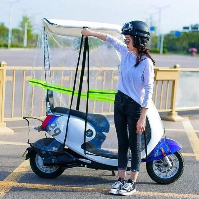 Guarda-sol para Bicicleta e Motocicleta, Proteção Solar e Chuva, Dossel Estendido
