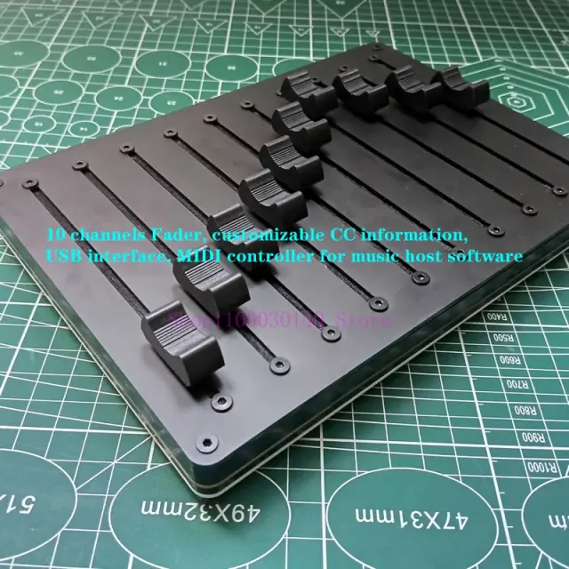 Controlador MIDI com 10 Canais Fader e Interface USB para Controle Personalizável de Música Host Software
