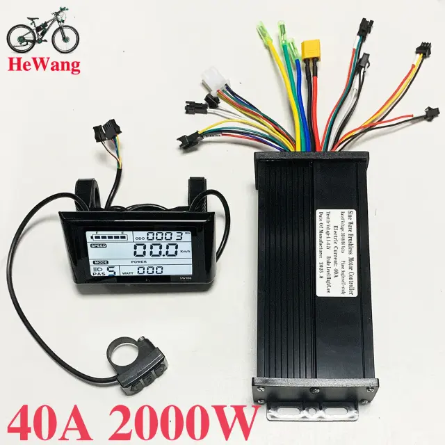 Controlador de Onda Senoidal 40A SW900 LCD para E-Bike 36V-64V 1500W-2000W