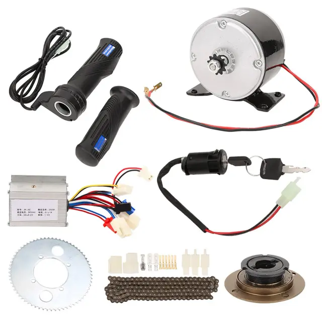 Bicicleta Elétrica Motor Escovado 24V 250W Kit Conversão Alta Velocidade