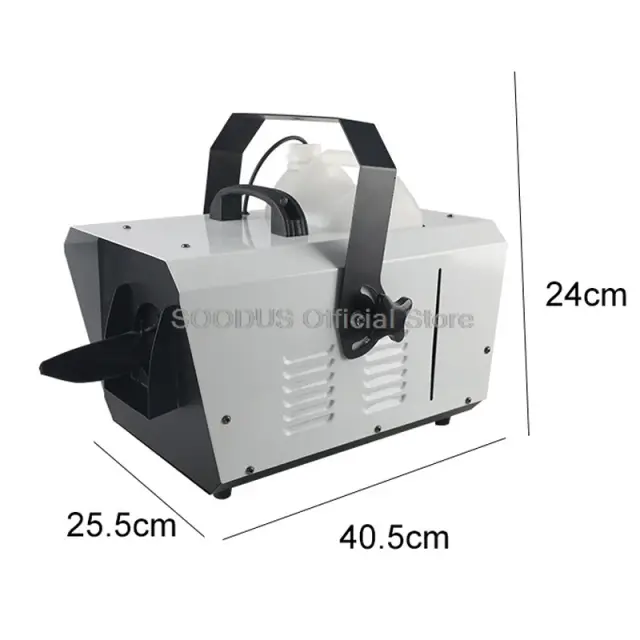 Máquina de Neve 1500W Controle Remoto DMX512 Tamanho de Floco Ajustável
