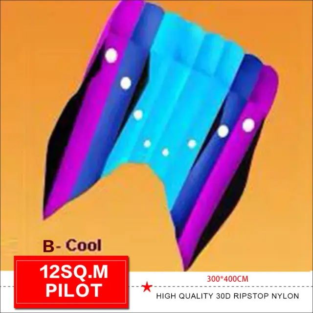 Chegada do Pilot Kite Inflável Flowform 12 20 m² - Macio e Totalmente Ventilado