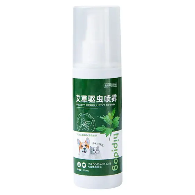 Repelente de Insetos para Gatos e Cães 100mL - Spray Anti-Coceira e Anti-Pulgas para Animais de Estimação