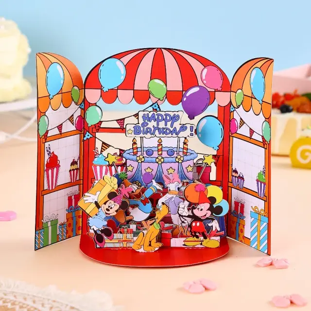 Cartão 3D Pop Up em Porta Dupla: Criativo e Ideal para Comemorar Aniversários com Tema de Anjo da Boojiboo