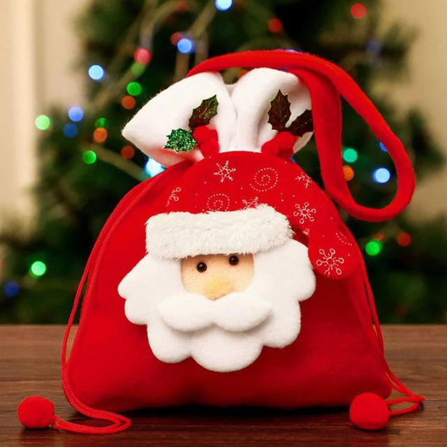Conjunto de 20 Sacos de Presente de Natal com Decorações de Boneco de Neve e Urso para Doces e Armazenamento