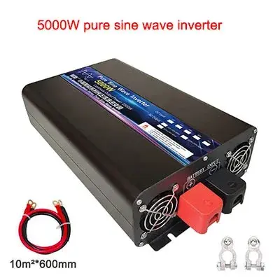 JIN SI-inversor de onda senoidal pura, conversor portátil do banco do poder, inversor solar do carro, 4000W, 5000W, DC 12V, 24V, 48V a 220V da CA, 110V