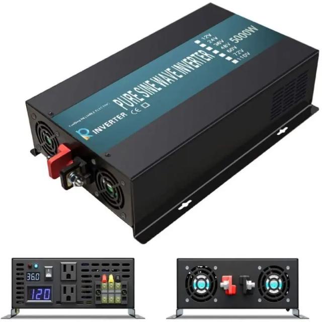 Inversor Solar Onda Senoidal Pura 1000W-5000W 12V/24V/48V DC para 120V/220V AC