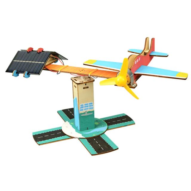 Avião Giratório DIY Energia Solar Experimento Científico Projeto STEM Ensino de Energia Solar para Crianças