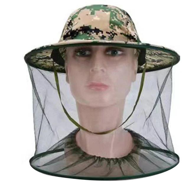Boné de Pesca Camuflado para Homens com Proteção Contra Insetos e Mosquitos