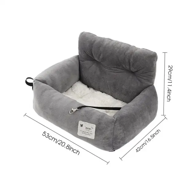 Assento de Carro para Cães, Cadeira Elevatória para Viagem com Alça, Assento de Segurança para Cães, Cama de Carro para Cães, Uso Duplo para Carro e Casa, Cama Transportadora para Viagem